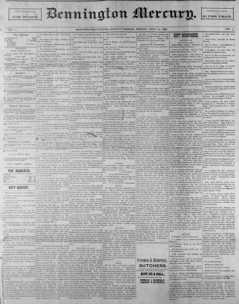 The Bennington Mercury-July 27, 1888