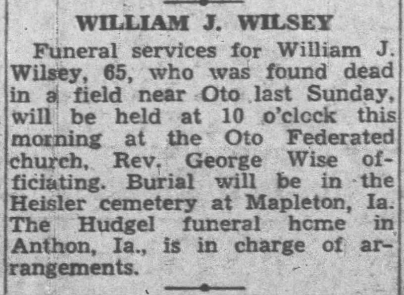 William J Wilsey obituary