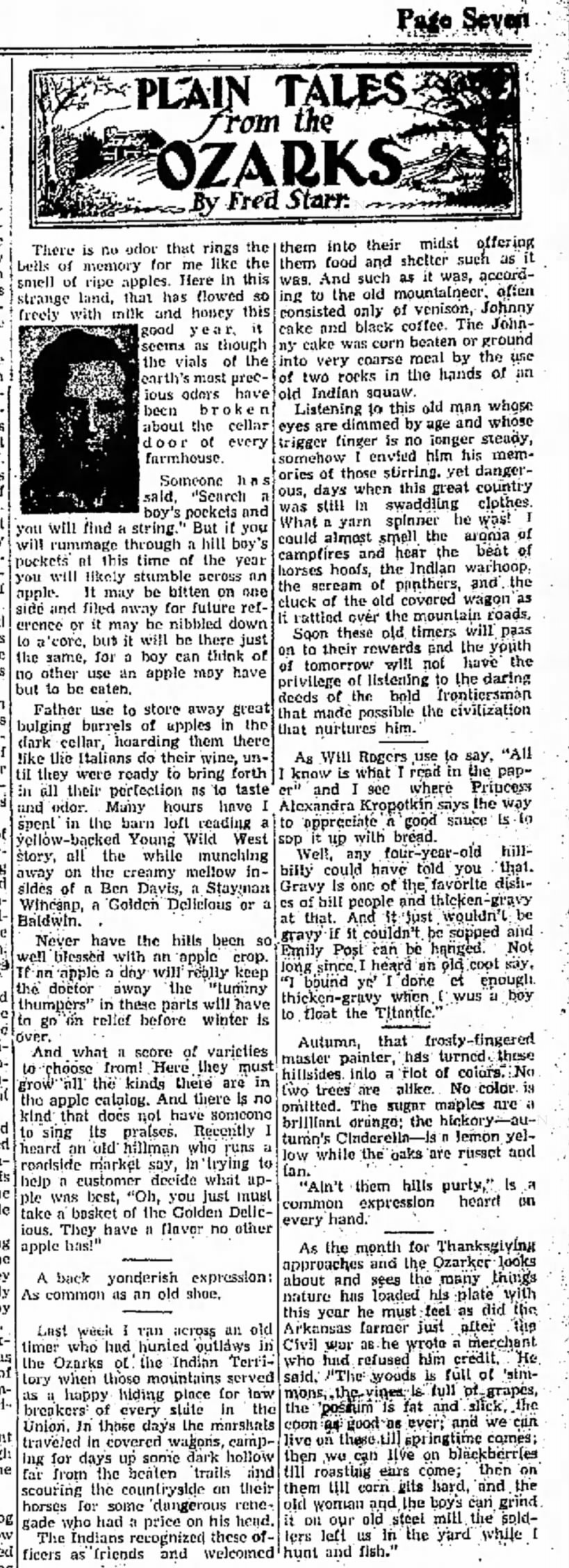 Starr column, Oct 28, 1937