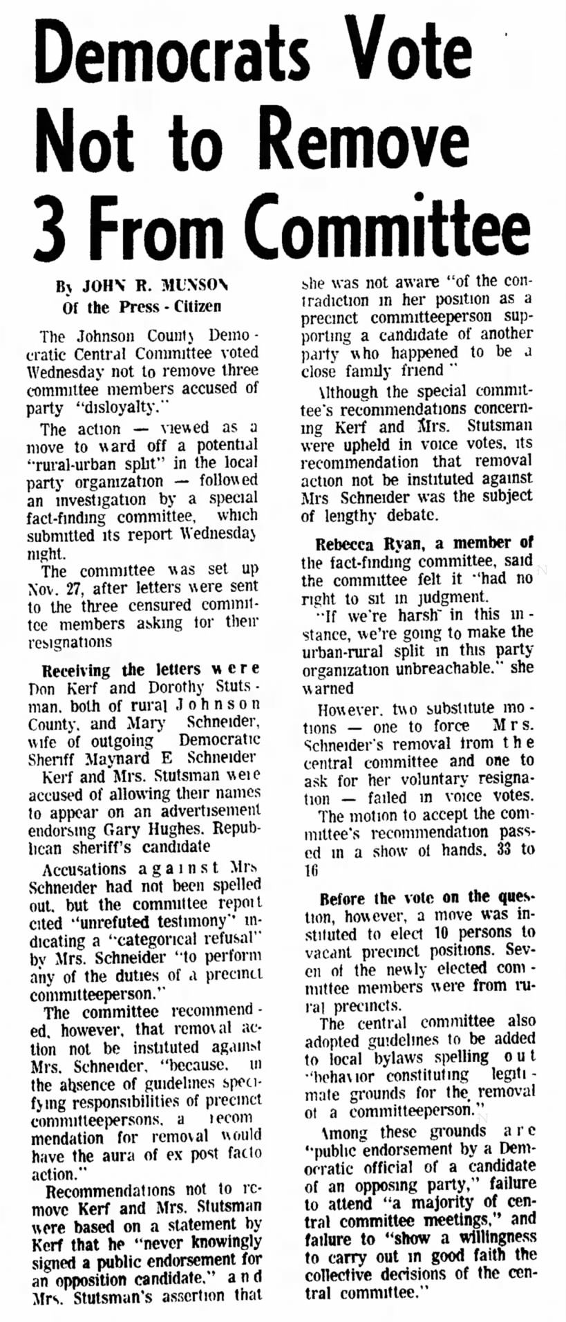 Democrat Committee 12-14-1972