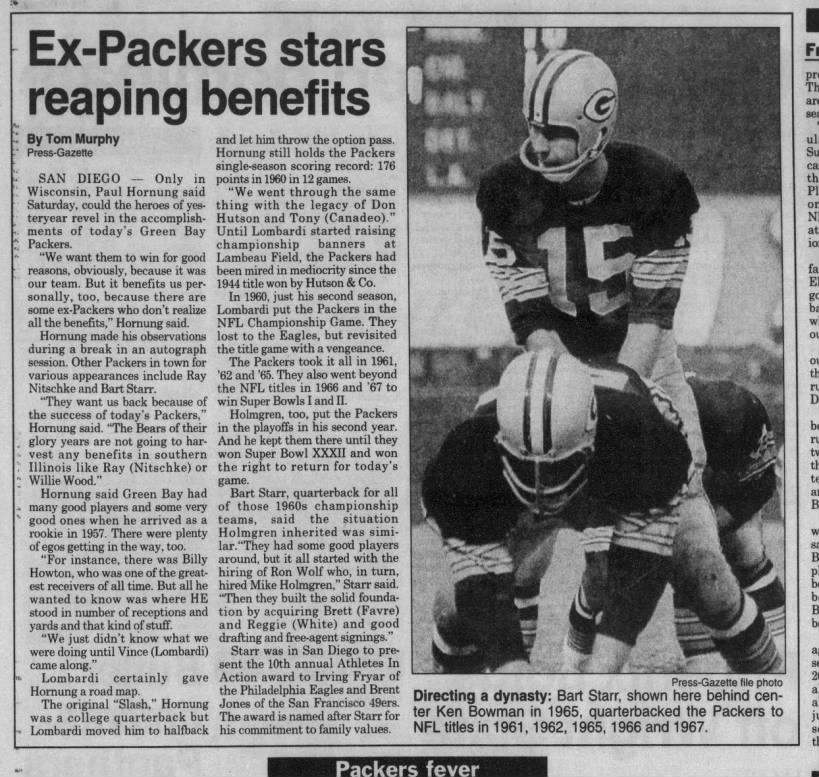 Ex-Packers stars reaping benefits