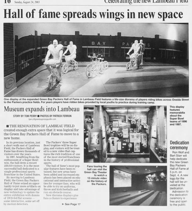 Hall of fame spreads wings in new space: Part 1