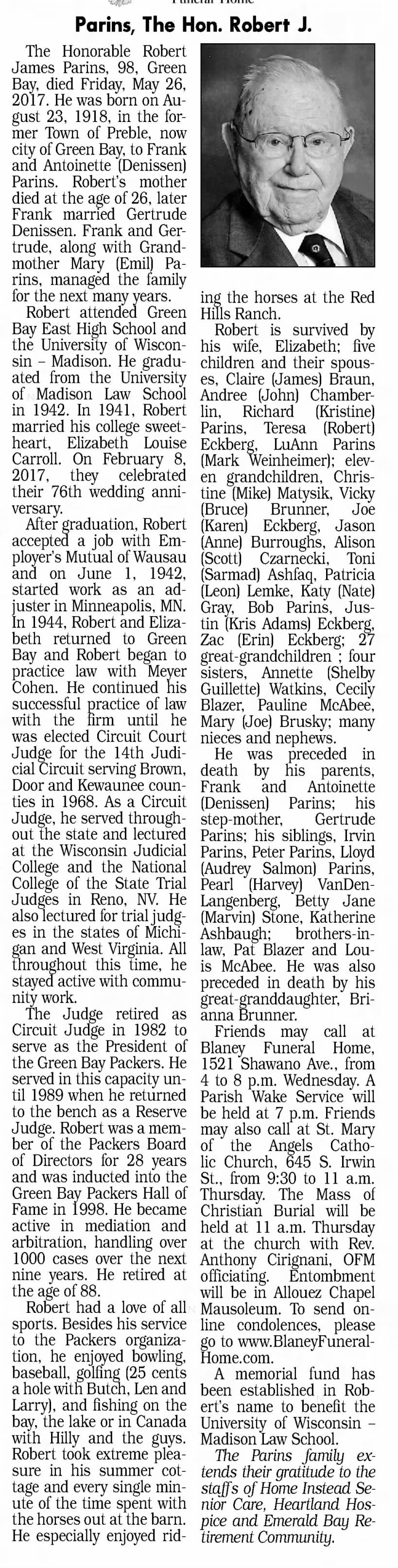 Obituary for Robert James Parins