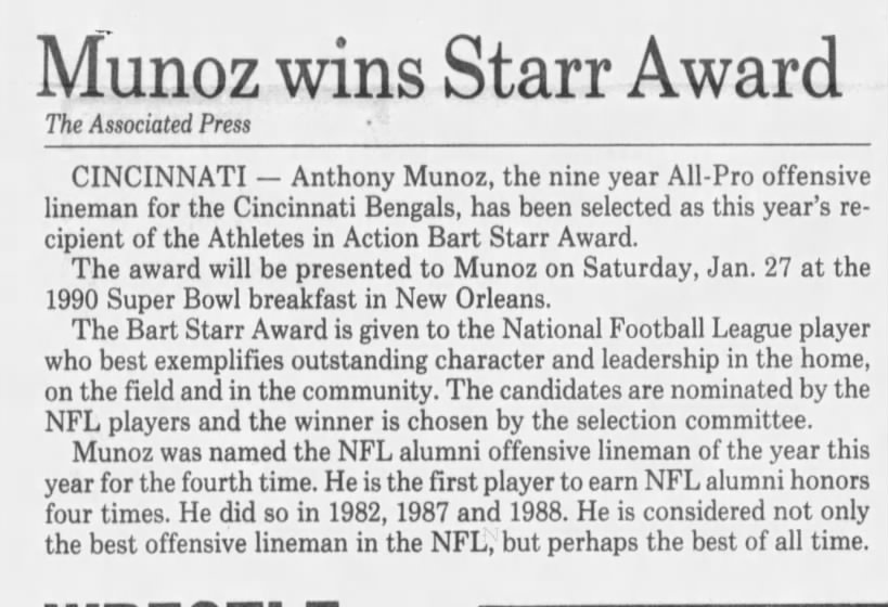 Munoz wins Starr Award