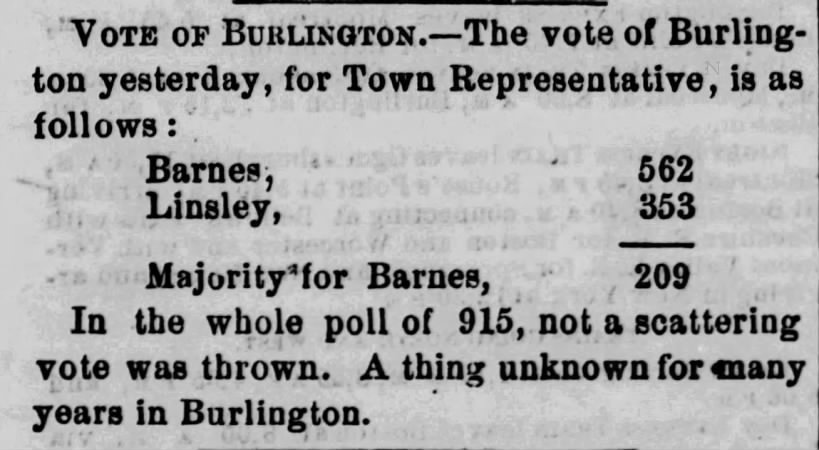 Vote of Burlington