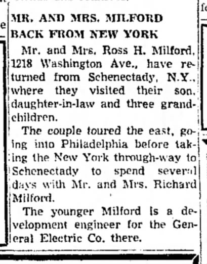 Ross & Ruth Milford visit NY