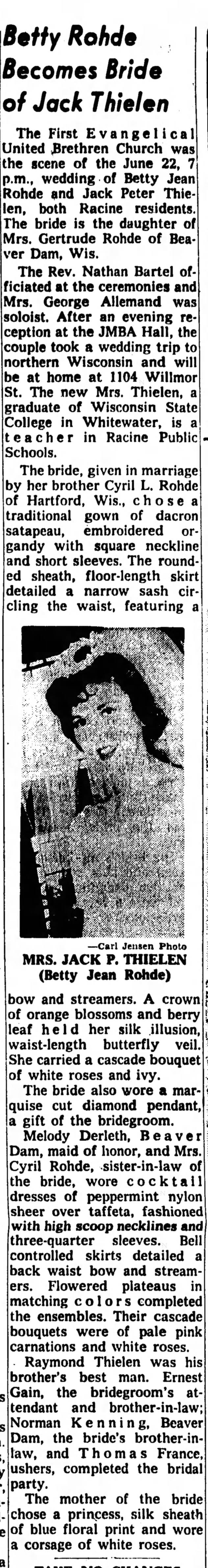 Thielen Cousins - Reported June 1963