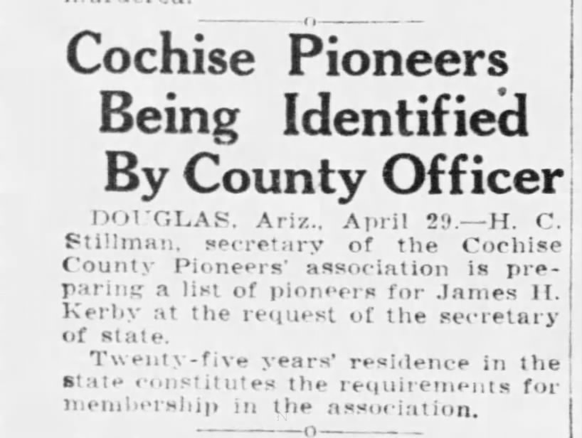 Pioneer's Association Requirement AZ Republic Phoenix 30 Apr 1925 pg 13