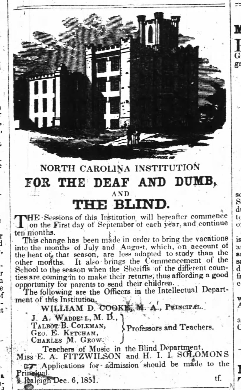 School for Deaf and Dumb 1851