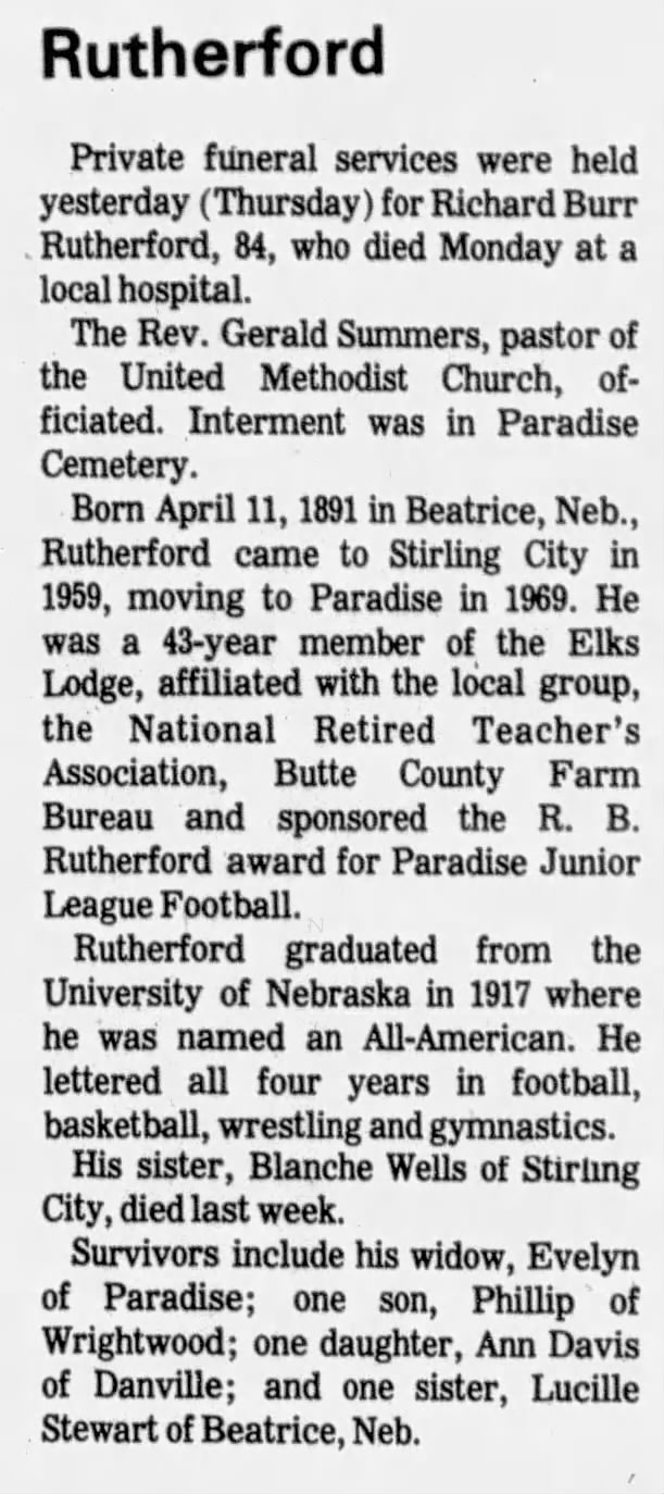 Obituary for Richard Rutherford