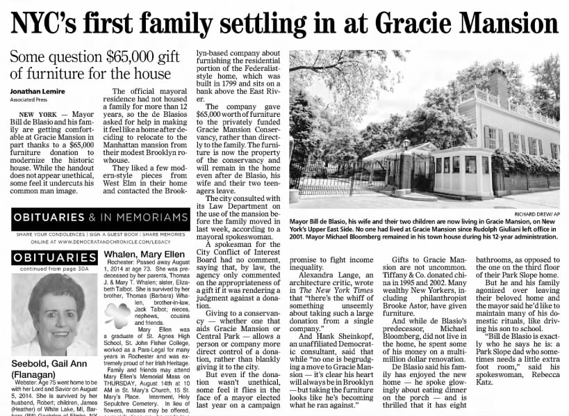 NYC's first family settling in at Gracie Mansion