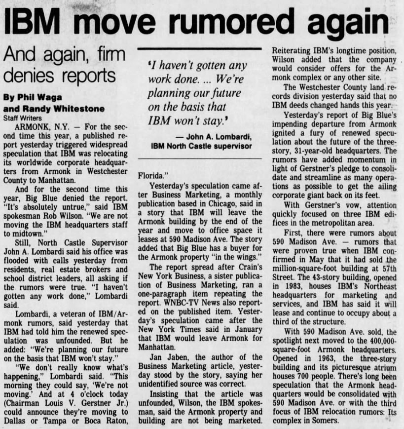 IBM move rumored again