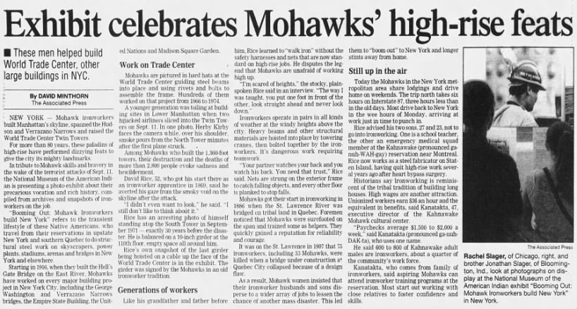 Exhibit celebrates Mohawks' high-rise feats