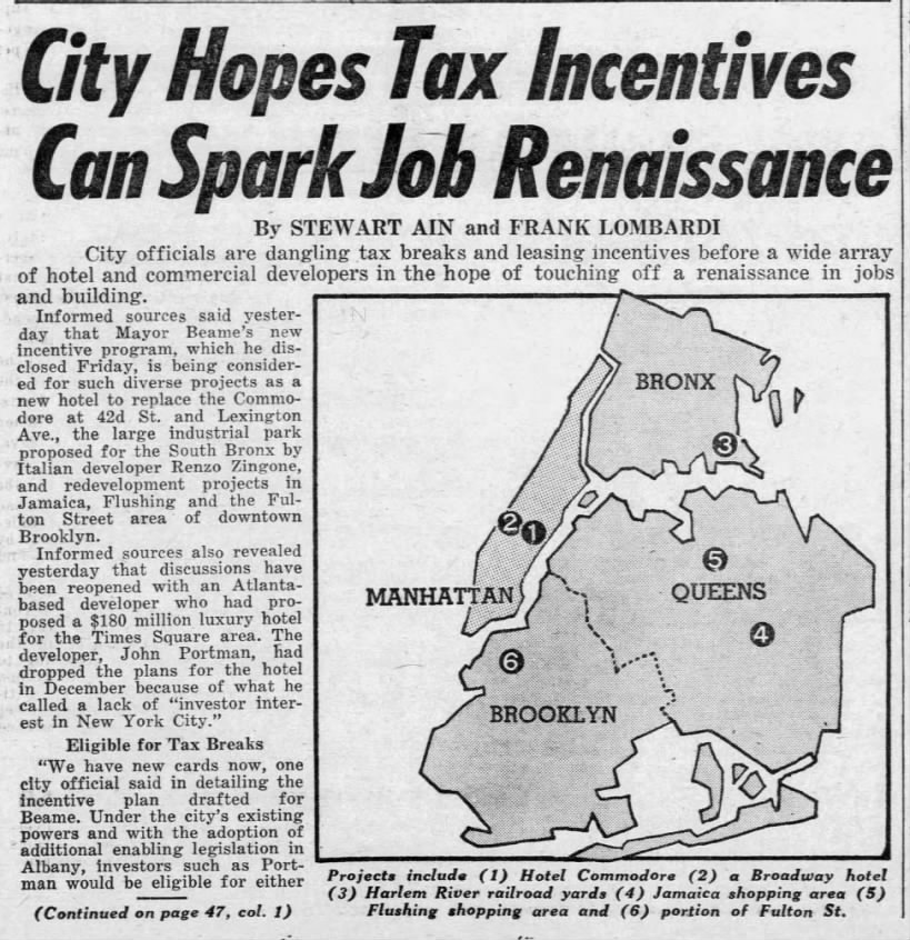 City Hopes Tax Incentives Can Spark Job Renaissance/Stewart Ain