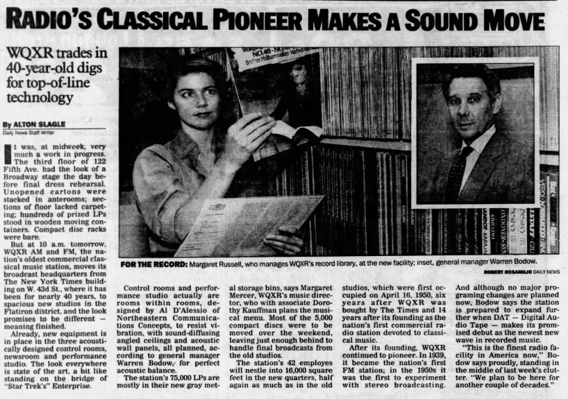 Radio's Classical Pioneer Makes a Sound Move/Alton Slagle
