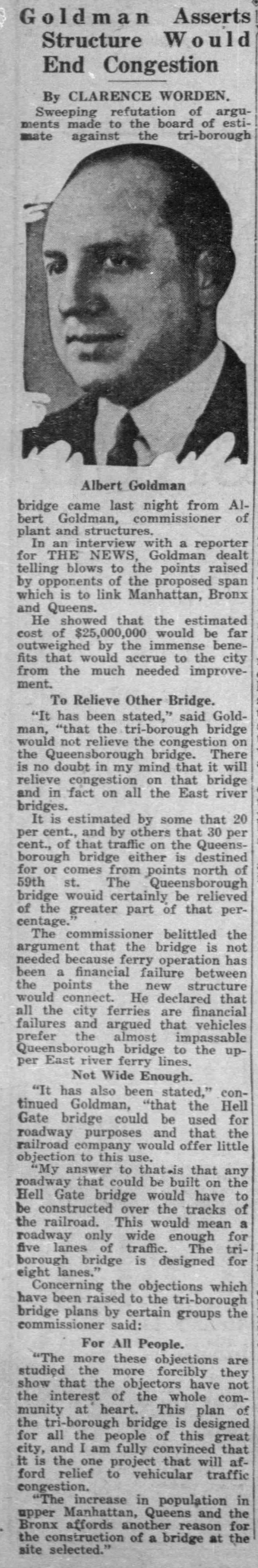 Triborough Bridge Objections Refuted