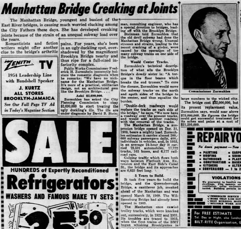 Manhattan Bridge Creaking at Joints