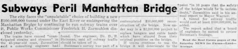 Subways Peril Manhattan Bridge