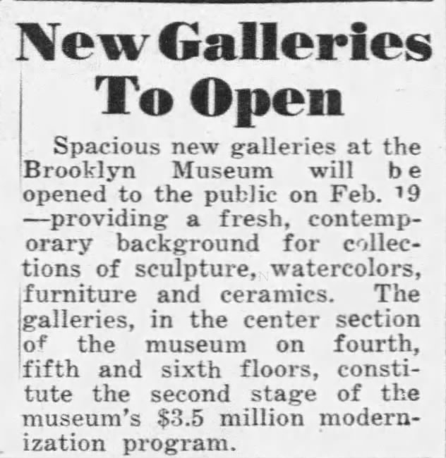New Galleries to Open