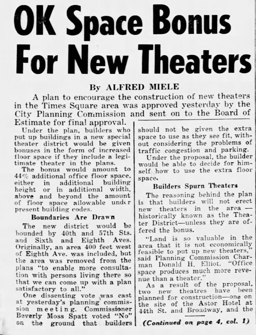 OK Space Bonus For New Theaters/Alfred Miele