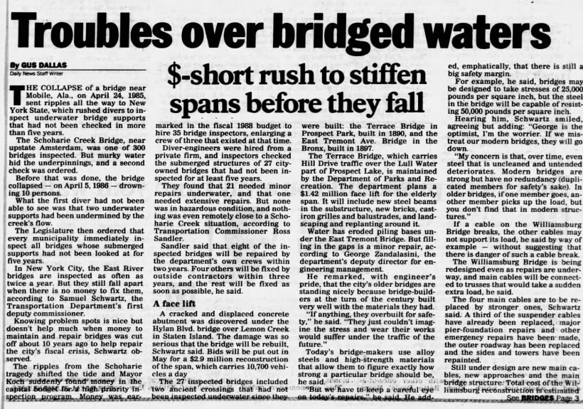 Troubles over bridged waters