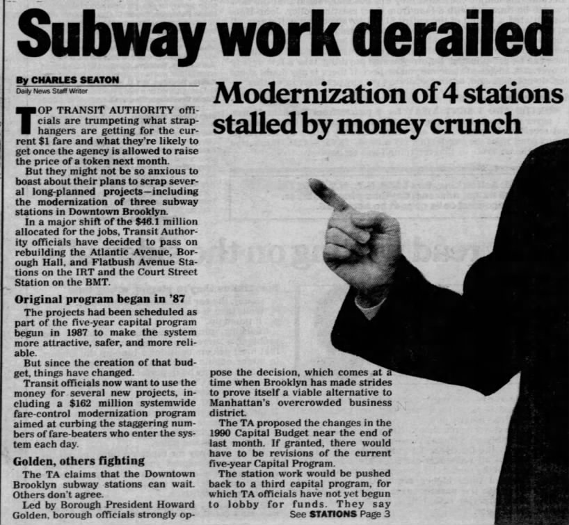 Subway Work Derailed/Charles Seaton