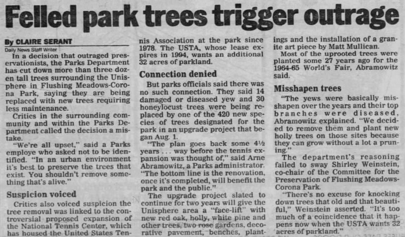 Felled park trees trigger outrage