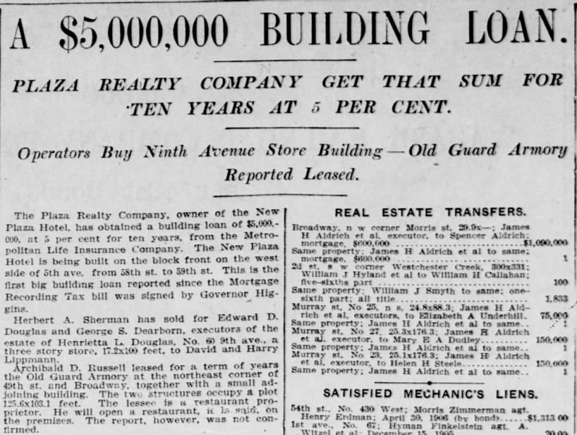 A $5,000,000 Building Loan