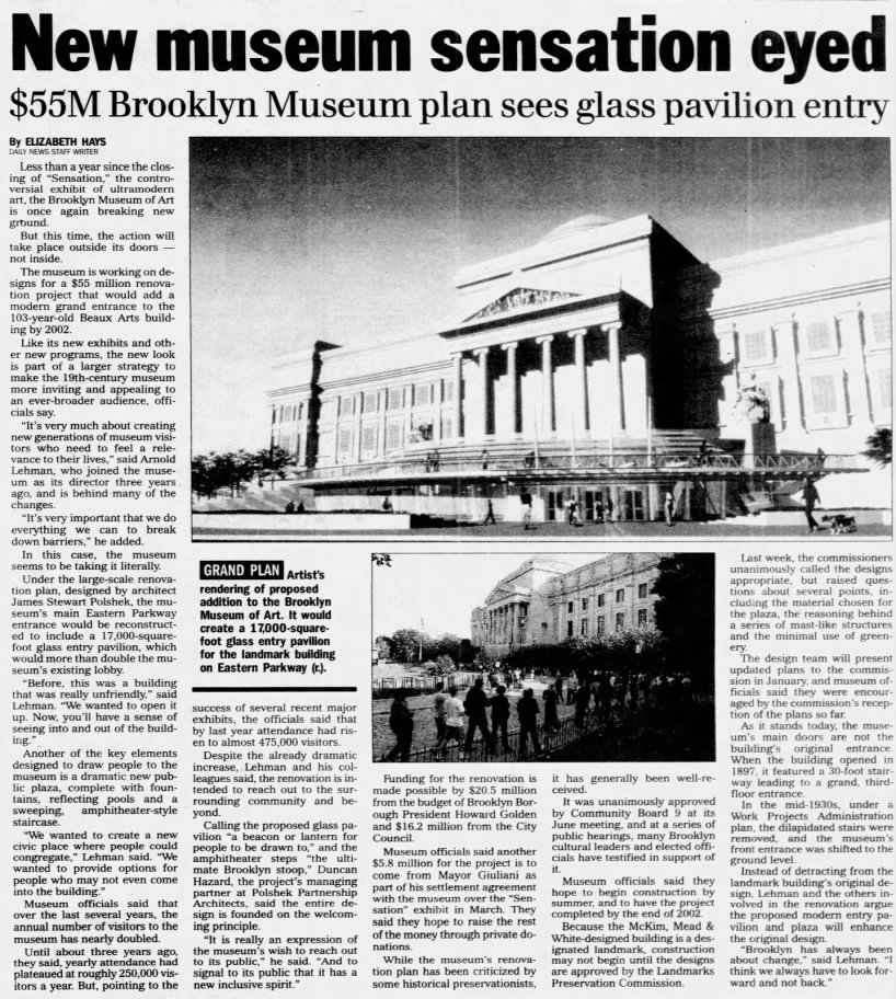 New museum sensation eyed/Elizabeth Hays