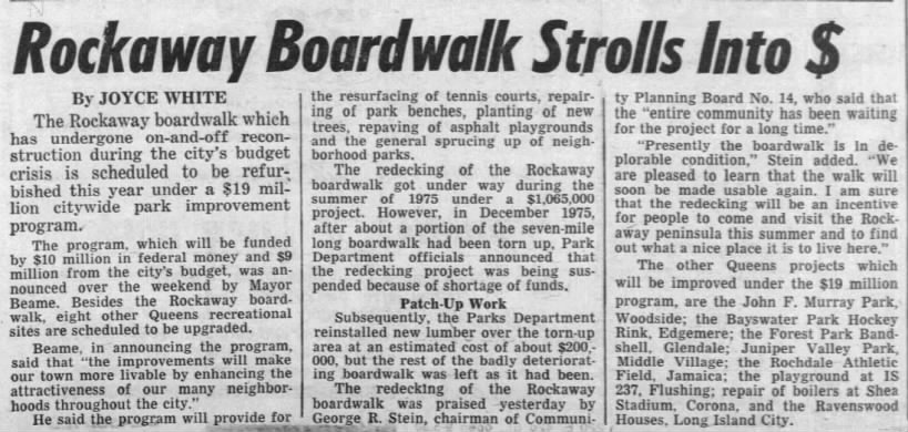 Rockaway Boardwalk Strolls Into $