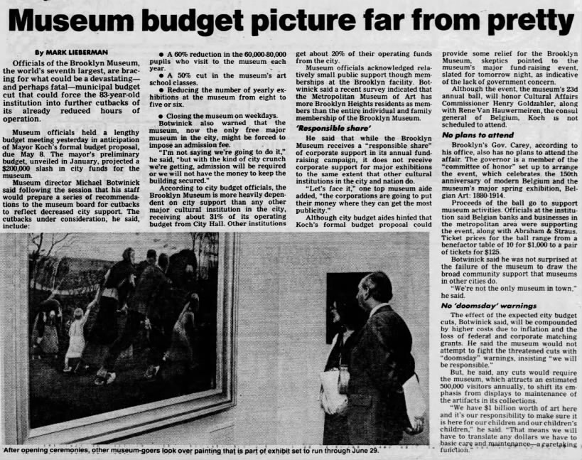 Museum budget picture far from pretty