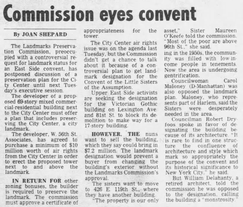 Commission eyes convent