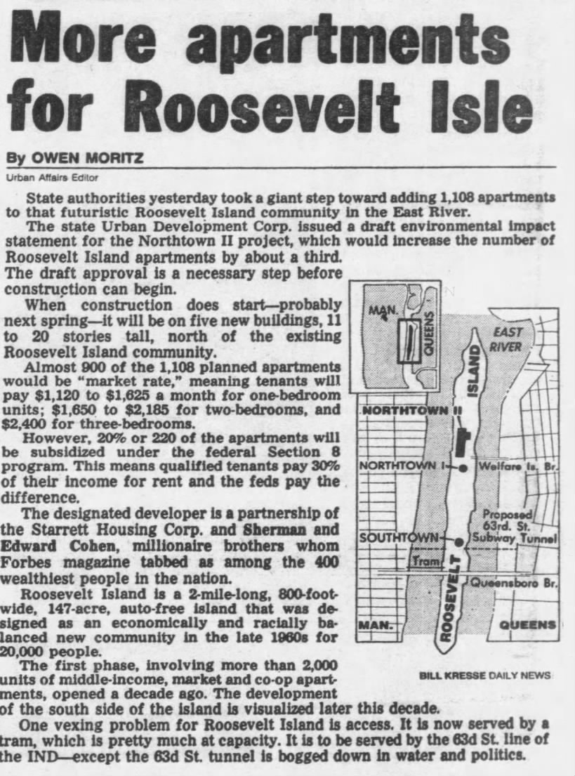 More apartments for Roosevelt Isle