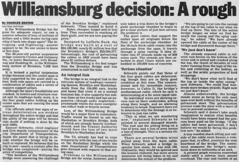 Williamsburg decision: A rough