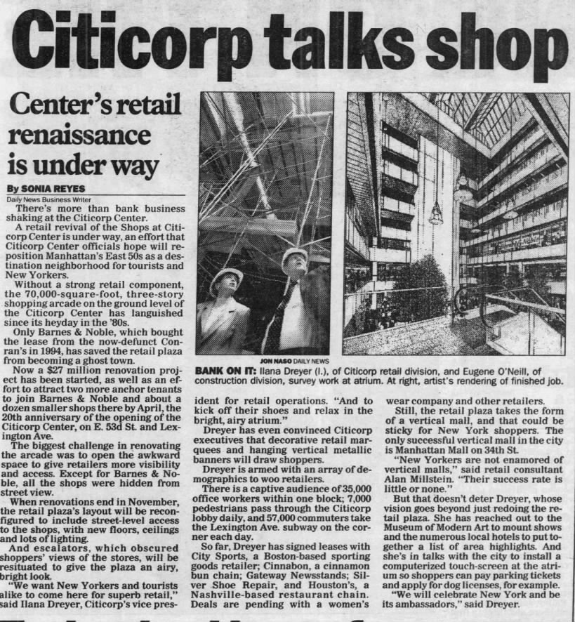 Citicorp talks shop