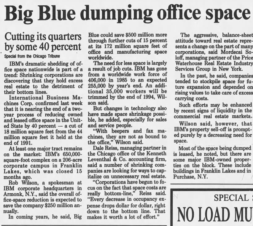 Big Blue Dumping Office Space