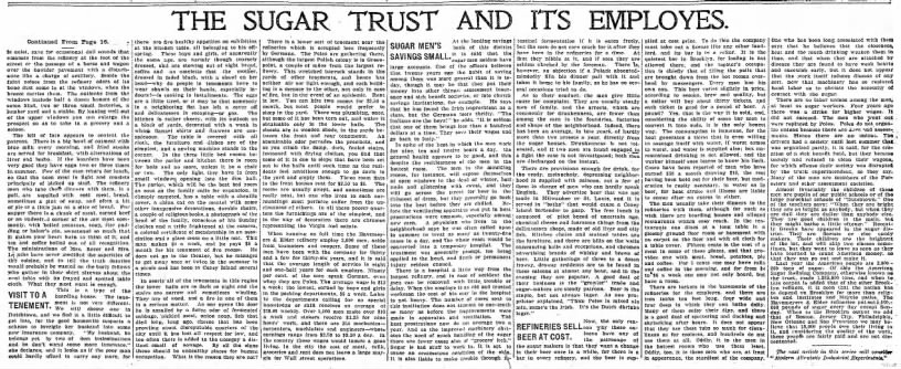 The Sugar Trust and its Employes