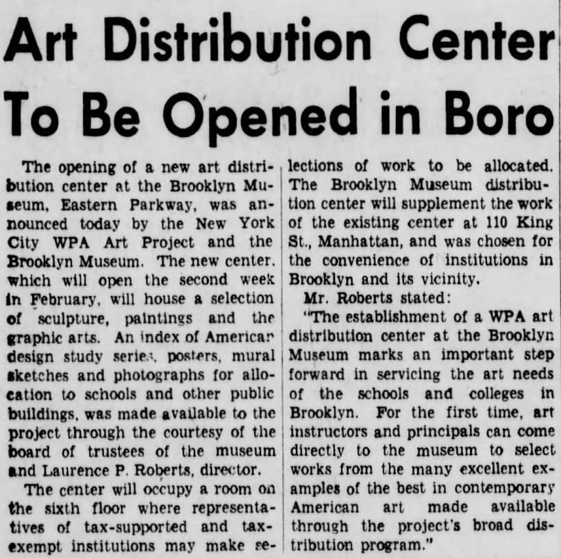 Art Distribution Center to Be Opened in Boro