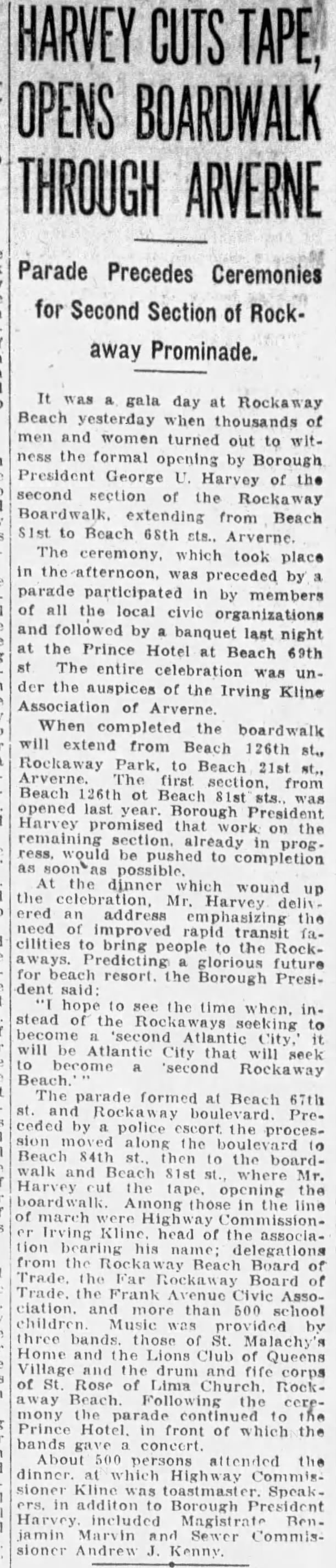Harvey Cuts Tape, Opens Boardwalk Through Arverne
