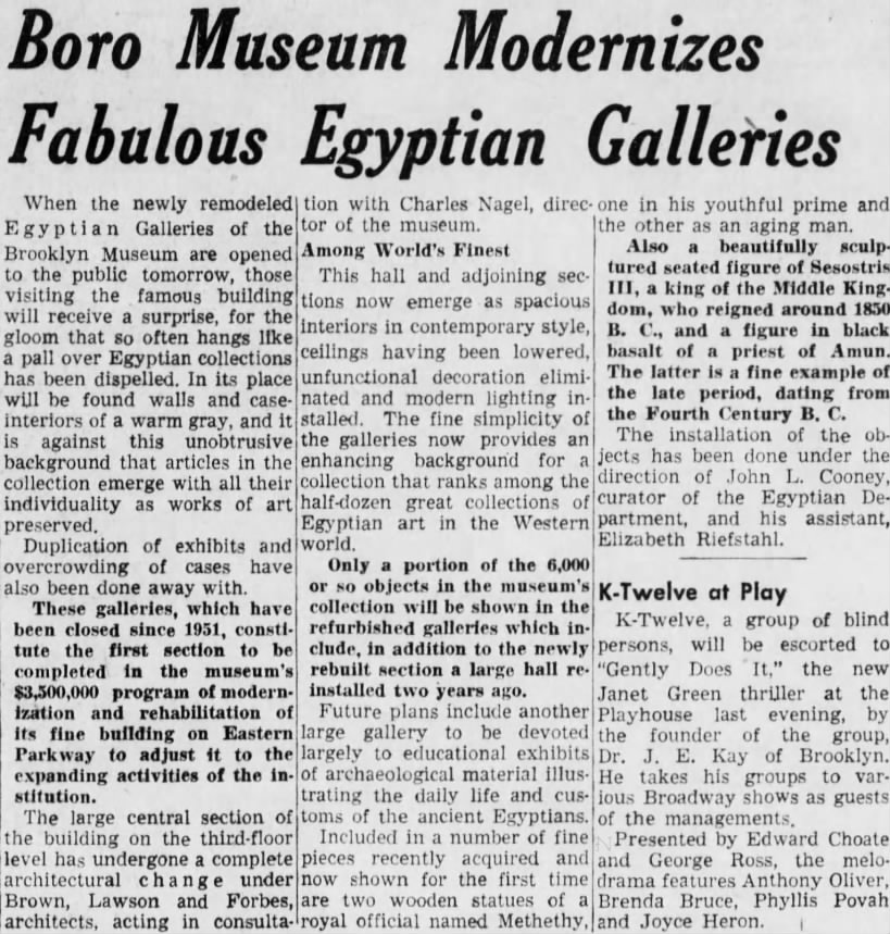 Boro Museum Modernizes Fabulous Egyptian Galleries