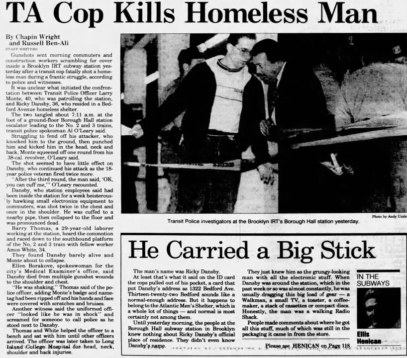 TA Cop Kills Homeless Man/Chapin Wright, Russell Ben-Ali