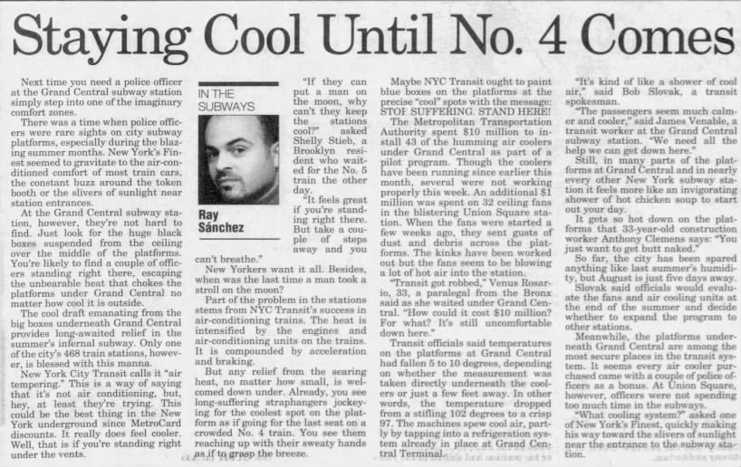 Staying Cool Until No. 4 Comes/Ray Sanchez