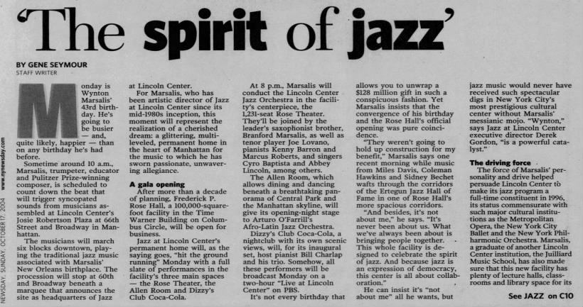 'The spirit of jazz'/Gene Seymour