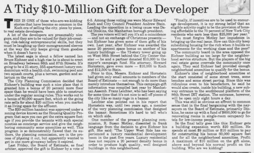 A Tidy $10-Million Gift for a Developer