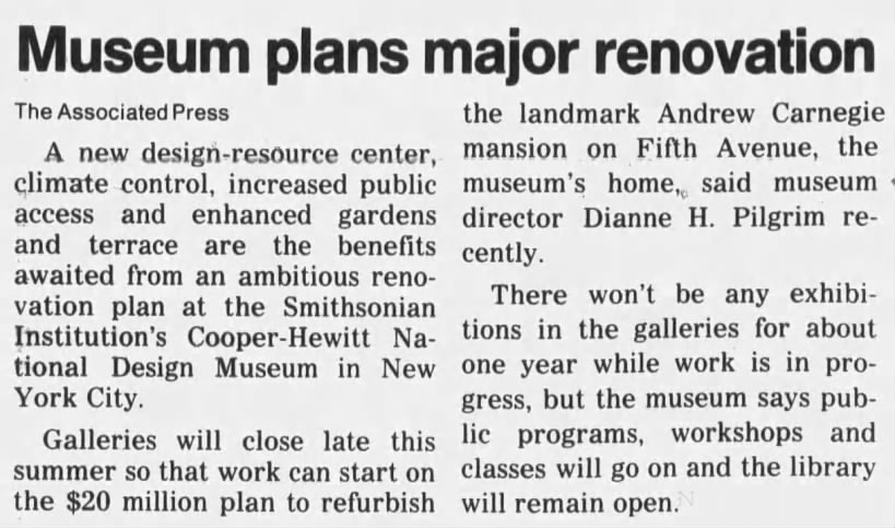 Museum plans major renovation
