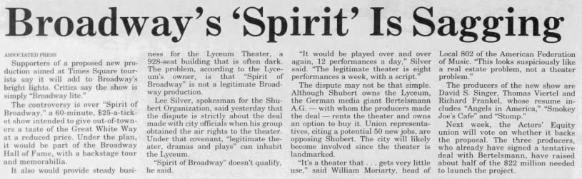 Broadway's 'Spirit' is Sagging