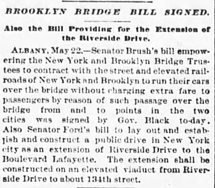 Brooklyn Bridge Bill Signed