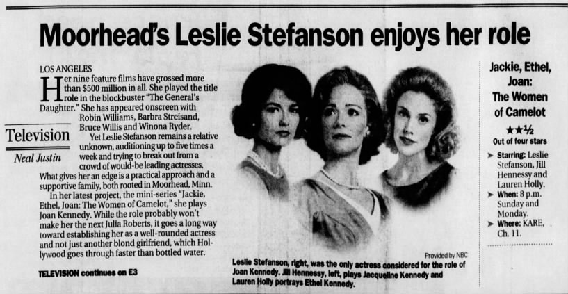 Moorhead's Leslie Stefanson enjoys her role.