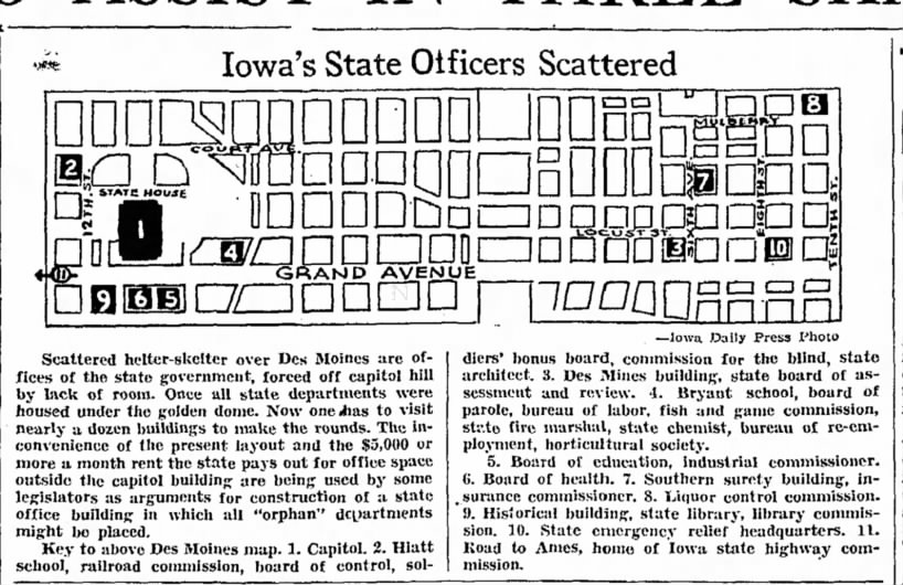 Dec 1934 State offices scattered
