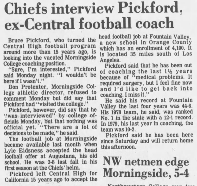 1981 Pickford Mside Interview